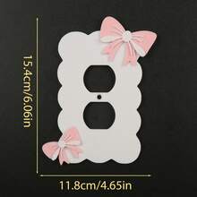 1PC 3D Printed High-Quality Plastic Multi-Color Bow Switch Plate, Wavy Edge Wall Switch Decorative Panel, Cozy Home Decor Switch Plate Suitable For Home Room Atmosphere Decoration Scenes - Multicolor - View 4