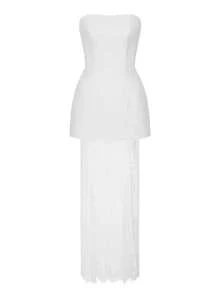 Women Two-Piece Outfits - White Set - View 3