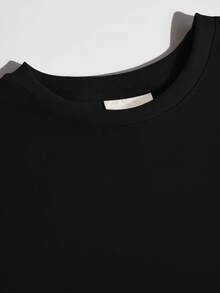 Women's Loose Fit Crew Neck Sweatshirt With Floral Print & Letter Graphic, Breathable Casual Pullover For Spring & Autumn Daily Wear - Black - View 7
