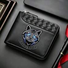 1pc Men's Luxury PU Wallet | Black, Zipper Closure, Multiple Card Slots, Large Capacity, Stitched Design - Perfect Gift For Father, Husband, Brother - Multicolor - View 31