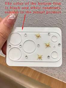 Luxury 3D Shiny Silver Rhinestone Star Clear Lens Film, For IPhone 17 Pro Max 17 Pro, Fashion Full Coverage Lens Protector, Women's Style - Golden Star - View 5