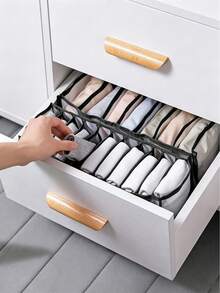 5pcs Fabric Drawer Dividers Storage Organizer Boxes, Multi-Compartment Storage Bins, Suitable For Baby Socks, Underwear And Nursery Small Items - Multicolor - View 8