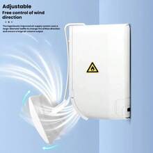 No-Drill Telescopic Air Conditioner Deflector, Universal 3-In-1 Wall-Mounted AC Air Guide Panel, Adjustable Airflow Direction, Prevents Direct Blowing, Anti-Condensation, Even Cooling, Protects Joints And Dry Skin From Cold Air - White - View 2
