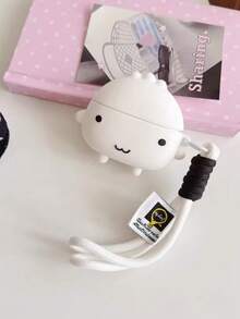 1pc Cute Cartoon Dumpling Lanyard Anti-Drop Protective Case Compatible With Apple Earphones - Multicolor - View 2