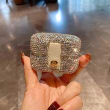 Elegant Rhinestone Mini Jewelry Storage Box, Fully Embellished With Sparkling Crystals, Portable Ring And Earring Organizer With Snap Closure, Small Jewelry Box For Women, Suitable For Travel, Daily Storage And Gift Giving - Multicolor - View 1