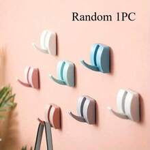 1pc Hidden Anti-Collision Wall Hook, Self-Adhesive Clothes & Hat Storage Rack, Coat Hanger, Bag, Key Holder, Adhesive Bracket Home Wall Decor - View 9