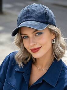 1/3pcs Women's Vintage Washed Neutral Color Baseball Cap, Adjustable Sports Hat, Casual Style, Durable, Buckle Design, Suitable For Daily Wear - Multicolor - View 8