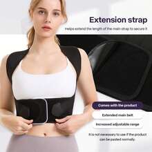 1pc Adjustable Waist Trimming Sweat Belt For Fitness, Home Workout And Walking - Black - View 3