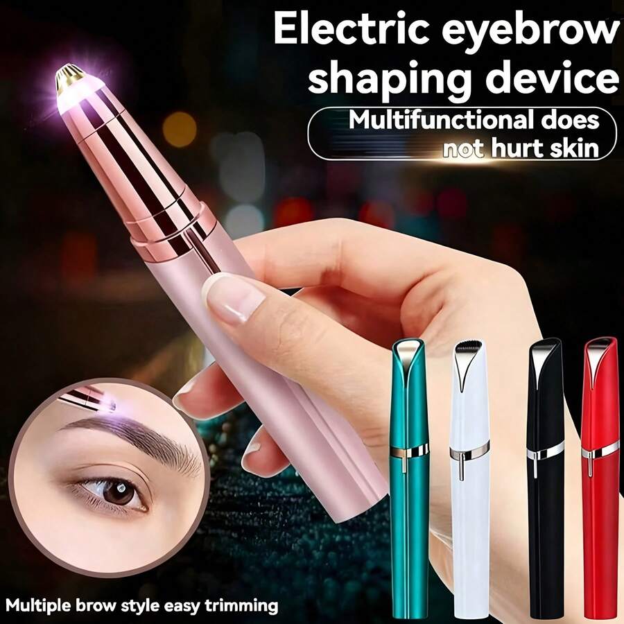 AXH Women's Electric Eyebrow Trimmer, Eyebrow Shaping Pen, Facial Hair Remover, Automatic Eyebrow Razor, Pocket Knife