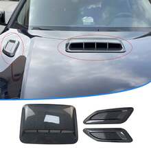 3 PiecesUniversal Car Hood Scoop Vent Cover Set – Glossy Black ABS Fake Air Intake Decoration For Engine Bonnet, Exterior Styling Accessory (40cm X 28cm) - A - View 7
