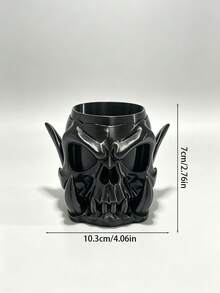 2pcs Personalized Fanged Skull Desktop Pen Holder 3D Printed Creative Decor Office Desk Stationery Storage Container - View 10