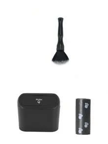 Soft Bristle Car Interior Cleaning Brushes, Equipped With Car Trash Cans And Garbage Bags, Plastic Material, Suitable For Dashboard, Keyboard, Jewelry Cleaning, Home And Car Use, Ergonomic Handle Cleaning Brush - One Size Fits All - View 16