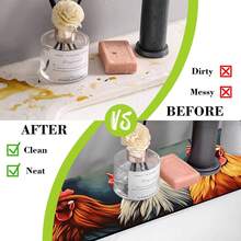 1pc Sink Faucet Absorbent Mat, Colorful Rooster Pattern Drainage Mat, Suitable For Kitchen, Bathroom Sink, Countertop, Drainage Mat, Diatomaceous Earth Material, Trimmable, Quick-Dry Mat - Multicolor - View 8