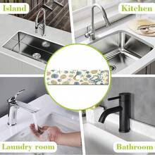 1 buah Alas Penyerap Keran Wastafel, Alas Drainase, Cocok untuk Wastafel Dapur, Kamar Mandi, Meja Dapur, Alas Drainase, Bahan Tanah Diatom, Dapat Dipotong, Alas Cepat Kering - MultiWarna - View 9