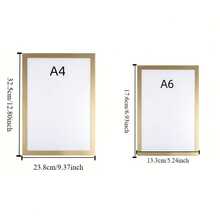 3pcs A4 Magnetic Self-Adhesive Photo Frames, Portable Wall-Mounted Plastic Photo File Display Box, Suitable For Photos And Magnetic Whiteboards, Minimalist Decor Magnetic Photo Frame Folder, No Screws/No Installation Required - A - View 4
