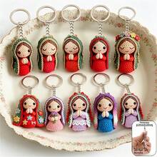 10pcs Keychain Set, Mary Backpack Charm, Unisex, Couple Charm, Commemorative Gift, Car Keychain, Blessing & Grace, Believer Gift, Daily Use, Holiday, Religious Souvenir, Ramadan, Party, Baptism, Wedding And Church Event - Mary Keychain - View 3