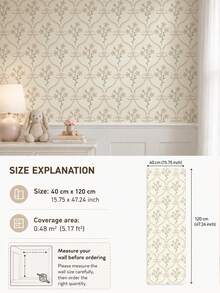 SUPSTICKER Matching Floral & Stripe Peel And Stick Wallpaper Collection, Self-Adhesive Removable Wallpaper For Living Room, Bedroom & Entryway, Choose Your Pattern - 1PC - View 22