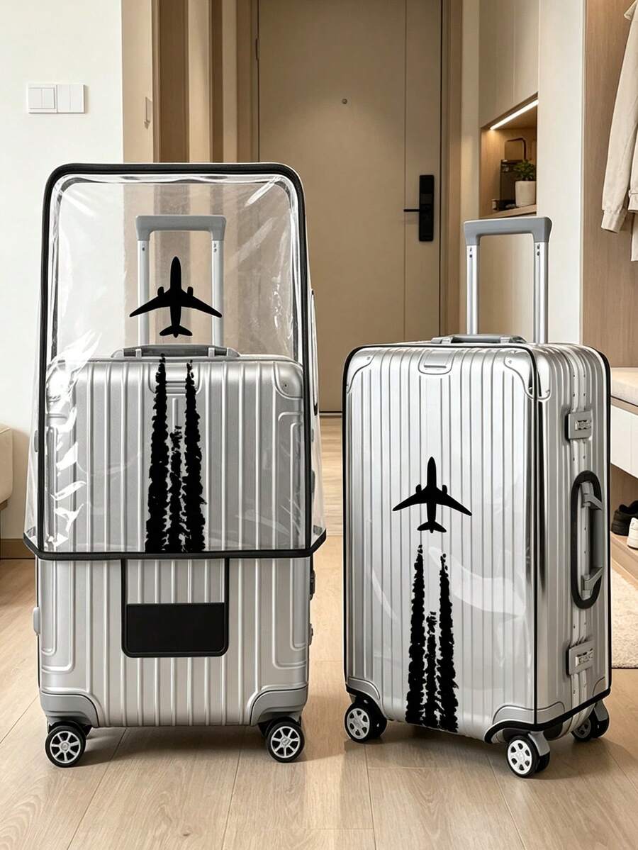 Transparent Luggage Cover, Luggage Cover, Luggage Protection Cover, Waterproof, Stain Resistant, Suitable For 20/24/28 Inch Luggage, Suitable For Travel Enthusiasts To Protect And Store Luggage,Travel Essential - Multicolor - View 1