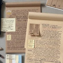 Kraft Paper Sticky Notes, 5 Colors Index Tabs, Transparent Marking Flags, Writable Page Markers, Self‑Adhesive Annotation Labels For Notebook Planner, Office School Supplies - A - View 8