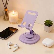2pcs 360° Rotatable Aluminum Alloy Adjustable Tablet Stand, 360° Rotatable Foldable Tablet Holder, Universal Smartphone Tablet Desktop Stand, Multi-Angle Silicone Non-Slip Base Foldable Desktop Stand, Back To School Supplies - Multicolor - View 5