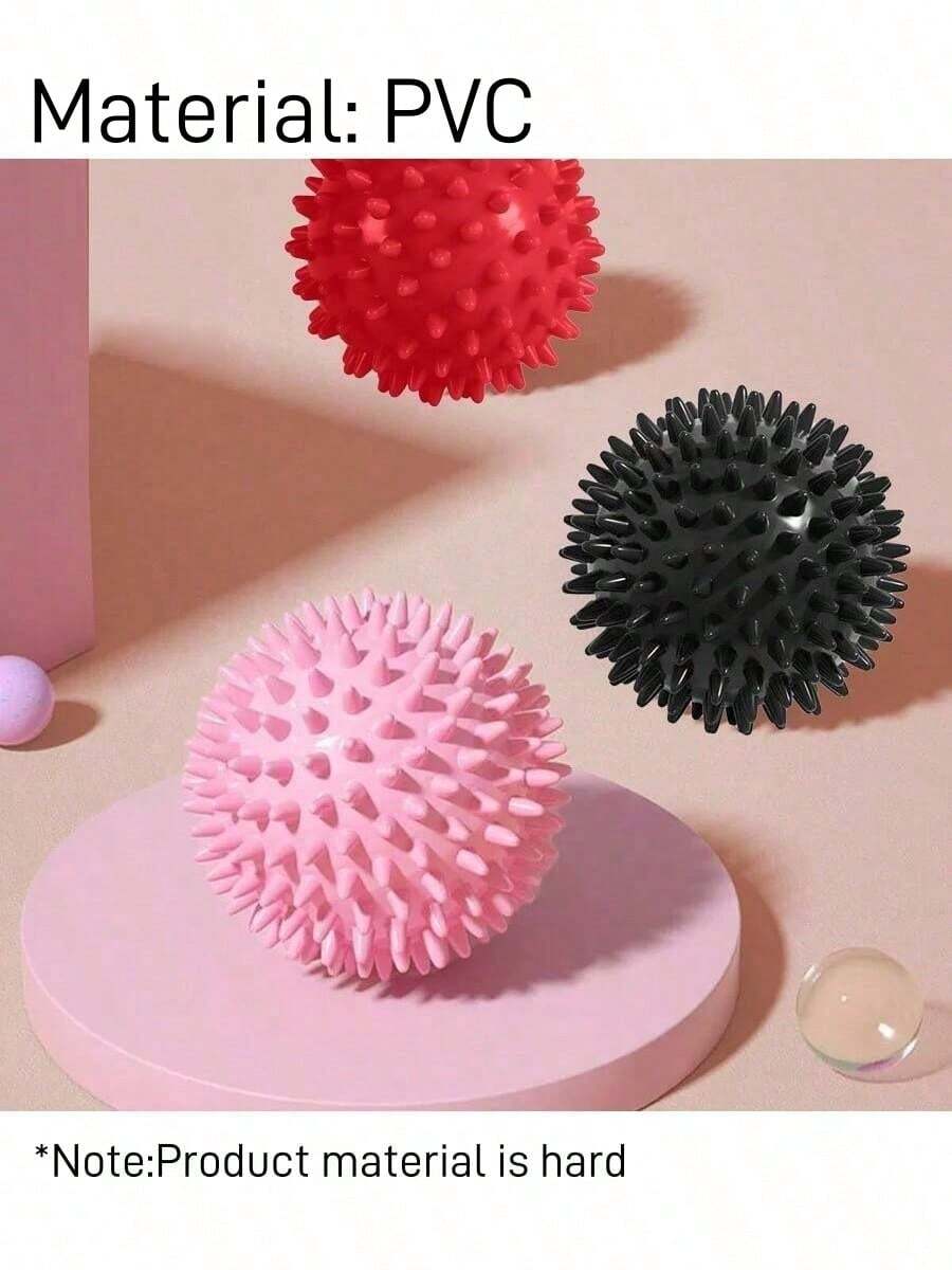 1個瑜珈球 瑜珈配件 按摩刺球 穴位指壓筋膜放鬆刺球 舒壓放鬆 - 淺粉色 - 查看 1