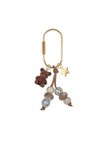 Bohemian Beaded Bag Charm, Vintage Beaded Keychain, Cute Bear & Star Pendant, Tassel Bag Charm, Brown Tone Bag Accessory, Neutral Style Wallet Charm, Handbag Accessory, Suitable For Keys, Wallets, Handbags, Fashionista Essential, Gift For Women, Lovers, Family, Friends, Unique Birthday Gift, Holiday Gift, Party Gift, Travel Gift - Multicolor - View 20