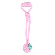 Knotted Dog Toy Durable Interactive Training Rope Toy Suitable For All Dog Sizes Indoor And Outdoor Play And Dental Cleaning - Pink - View 10