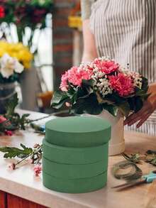1/3/6pcs Assorted Sizes Floral Foam Blocks, Fresh And Artificial Flower Foam Bricks, Green Dry And Wet Use Floral Foam, Suitable For Fresh And Artificial Flower DIY Crafts, Wedding Decor, Gardening Projects, Table Centerpiece Decoration - A - View 9
