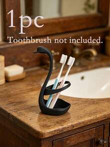 1pc Swan Toothbrush Holder, Can Be Used In Bathroom To Store Toothbrushes And Toothpaste, Also Can Be Placed In Workspace To Hold Pencils - Multicolor - View 12