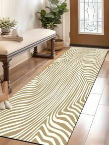 1pc Abstract Twisted Wave Line Pattern 3.5mm Diatom Mud Kitchen Mat, Anti-Slip, Absorbent, Cuttable, Suitable For Kitchen, Bathroom, Entrance, Hallway, Living Room, Outdoor Garden And Multiple Scenes - Multicolor - View 10