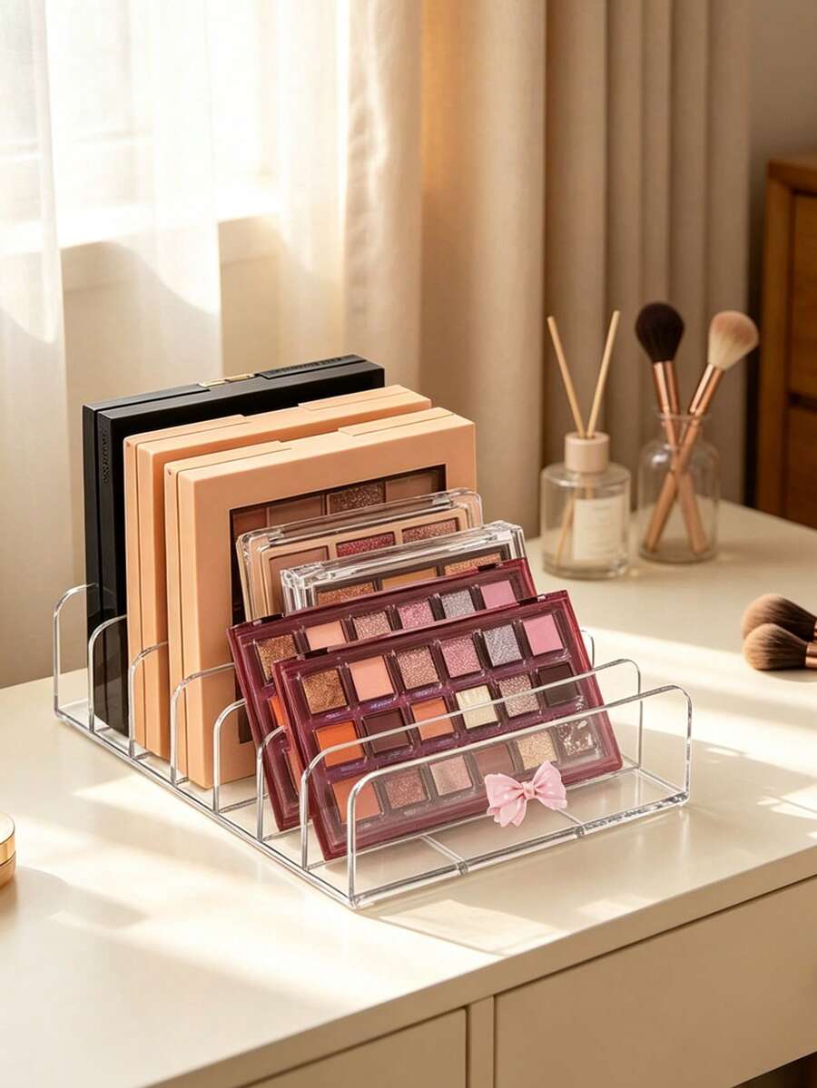 Acrylic Eyeshadow Palette Storage Box, Transparent Large Capacity Desktop Drawer-Style Storage Box, Transparent Cosmetic Storage Box, Makeup Brush Holder, Perfume Storage Box, Jewelry Box, ,Applicable For Living Room, Dining Room, Kitchen, Bedroom, - Multicolor - View 1