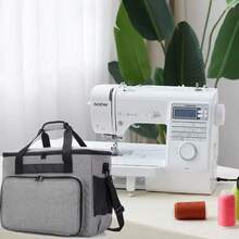 1pc Large Capacity Thick Fabric Sewing Machine Storage Bag With Elastic Mesh Pocket, Suitable For Brother, Singer And Other Home Sewing Machines, Portable Sewing Machine Storage Bag - Craft Supplies Storage Bag - Multicolor - View 2