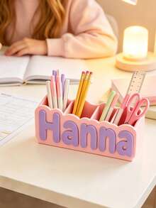 Personalized Name Desktop Pen Holder, Desktop Organizer, Suitable For Office, Classroom, Library, Desk, Bookshelf. Ideal Gift For Friends, Family, Teachers, Classmates. Birthday Gift, Anniversary Gift, Christmas Gift, Back To School, Graduation Gift. - Multicolor - View 4