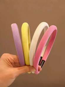 1pc Korean New Style Girls Colorful Headband Hair Clip Hair Accessory - A - View 7