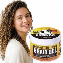 Strong Hold Braiding Gel Long-Lasting Hair Styling Product Suitable For Cornrows, Dreadlocks And Twists Tea Tree Oil Infused Hairline Gel Maintains Neat Braided Hairstyles Daily Styling Use 120ml - Hair Wax - View 3