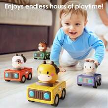 Push & Go Friction Powered Animal Race Cars, Game Vehicle Set, Toy Cars For Kids, Perfect Gift For Boys & Girls, Baby Toys, Back To School - Multicolor - View 12