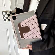 1件 粉色底棕色波點乾花壓花平板保護殼,適用於 iPad Air 6/5/4 & 10 (10.9 吋)、iPad Pro 2024、Air M3/A16 2025、 Galaxy Tab S9 FE/S8 Plus/S7/S10、OPPO Pad、 MatePad、Vivo Pad、Honor Pad、Xiaoxin Pad - 彩色 - 查看 4