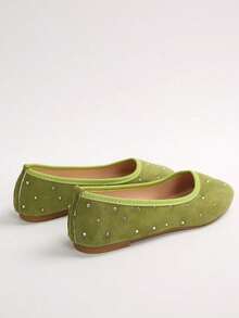 Women's Flat Shoes, Perfect Gift For Girlfriend - Green - View 2