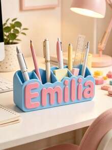 Personalized Name Desktop Pen Holder, Desktop Organizer, Suitable For Office, Classroom, Library, Desk, Bookshelf. Ideal Gift For Friends, Family, Teachers, Classmates. Birthday Gift, Anniversary Gift, Christmas Gift, Back To School, Graduation Gift. - Multicolor - View 6