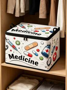 Clothing And Medicine Storage Box With Transparent Storage Bag, Creative TNT Fun Storage Box, Foldable Large Capacity Home Clothes Storage Organizer With Lid, Zipper Storage Box, Quick-Pull Foldable Bag, Blanket Organizer Bag, Bathroom Storage Box, Home Gift, Guest Room Storage, Wardrobe Organizer Box, Household Essential, Moving Day Must-Have, Dorm Storage, Back To School Gift, Perfect Gift - Multicolor - View 6