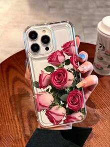 Realistic Lily Flower Print Transparent Phone Case, Compatible With IPhone And - Multicolor - View 2