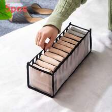 5pcs Fabric Drawer Dividers Storage Organizer Boxes, Multi-Compartment Storage Bins, Suitable For Baby Socks, Underwear And Nursery Small Items - Multicolor - View 9