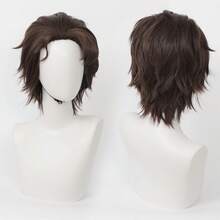 Yewell Dark Brown Wig Cosplay Wig Role-Playing Headgear Daily Series Japanese Cosplay Headgear Series Multi-Style Interpretation Of Cartoon Anime Suitable For Private Parties Daily Role-Playing Halloween - Chocolate Brown - View 1