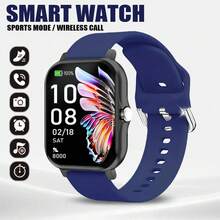 NcmRyu Smartwatch Unisex, Tali Silikon Nyaman, Mendukung Panggilan Telepon, Notifikasi Pesan, Kontrol Musik, Alarm, Baterai 180mAh, Kompatibel dengan Sistem Android dan iOS, Gaya Sporty, Cocok untuk Pesta Piala Dunia - View 14