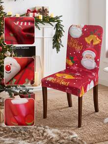Christmas Chair Covers Stretch Dining Chair Slipcovers Washable Removable Chair Protector Holiday Home Decor - Multicolor - View 6