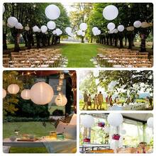 20pcs White Paper Lanterns, Decorative, Wedding Party Decoration, Hanging Round Paper Lanterns, Suitable For Birthday, Wedding, Christmas, Bridal, Home Decor, Party Decoration - A - View 6