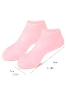 2pcs Silicone Foot Care Socks, Anti-Cracking Moisturizing Gel Socks, Dead Skin Removal Protection Silicone Socks, Elastic Foot Skincare Socks - White - View 8