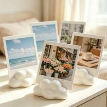3/1pc Cloud-Shaped Photo Holder, Adult Acrylic Bookshelf, Modern Display Rack, Storage For Books, Magazines, Menus, Photo Albums, Multi-Functional Display Shelf For Home, Office, Commercial Use, Halloween, College Dorm Essentials, Camping Essentials, Holiday Essentials, Summer, Room Decor, Home Decor And Accessories, Office Desk Accessories - Multicolor - View 3