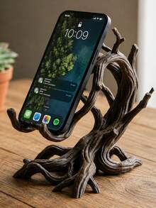 1pc Tree Branch Shaped Desktop Phone Holder, Stable Desktop Smartphone Stand, Fashion Decorative Ornament, Suitable For Entryway, Bedroom, Living Room And Office Desk, Exquisite Gift For Home Decor Enthusiasts - Multicolor - View 1