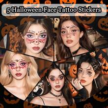 1pc Halloween Face Eye Makeup Stickers Eye Liner Eyeshadow Temporary Tattoo Stickers For Women Girls Holiday Party Cosplay Accessories - Multicolor - View 2